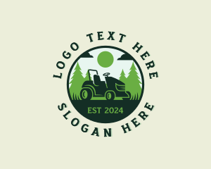 Lawn Mower Landscaping Logo