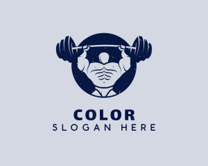 Athlete - Body Builder Weightlifting logo design