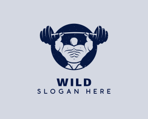 Trainer - Body Builder Weightlifting logo design