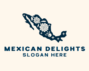 Mexico Dahlia Floral logo design