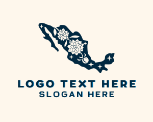 Country - Mexico Dahlia Floral logo design
