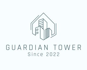 City Skyscraper Towers logo design