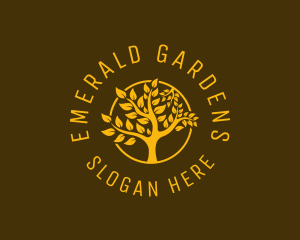 Natural Garden Tree logo design