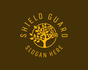 Golden - Natural Garden Tree logo design