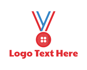 Red - Red Button Medal logo design