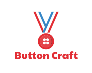 Red Button Medal logo design