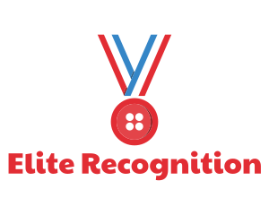 Recognition - Red Button Medal logo design