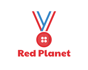 Red Button Medal logo design