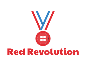 Red Button Medal logo design