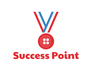 Achievement - Red Button Medal logo design