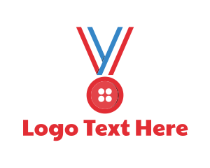 Button - Red Button Medal logo design