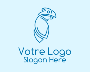 Blue Cockatoo Monoline Logo