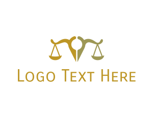 Judge - Pin Scale Justice logo design