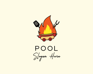 Blaze - Flaming Grill Hot Dog logo design