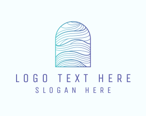 Surf Shop - Ocean Wave Arch logo design