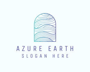 Ocean Wave Arch logo design