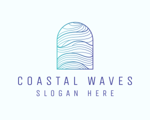 Ocean Wave Arch logo design