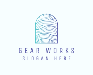 Ocean Wave Arch logo design