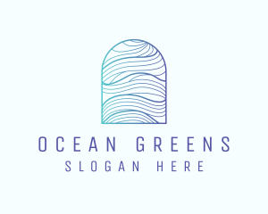 Ocean Wave Arch logo design