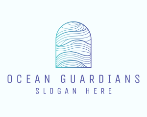 Ocean Wave Arch logo design