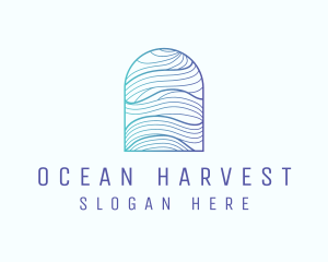 Ocean Wave Arch logo design