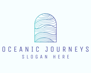 Ocean Wave Arch logo design