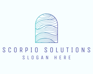 Ocean Wave Arch logo design