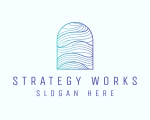 Ocean Wave Arch logo design