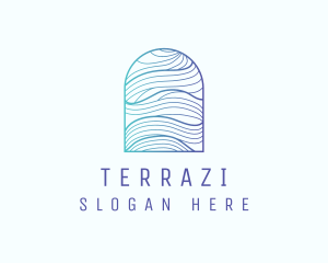 Ocean Wave Arch logo design