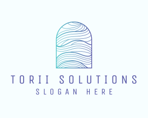 Ocean Wave Arch logo design