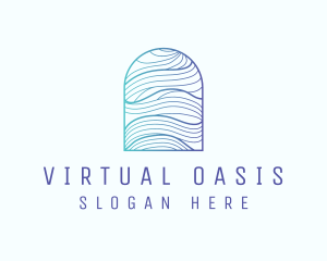 Ocean Wave Arch logo design