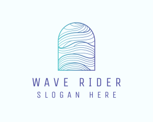 Surfer - Ocean Wave Arch logo design