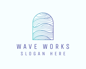 Ocean Wave Arch logo design