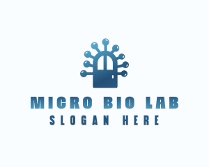 Microbiologist - Virus Bacteria Contagion logo design