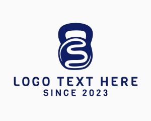 Gym Kettlebell Letter S logo design