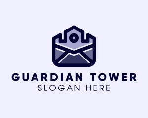 Tower Turret Envelope logo design