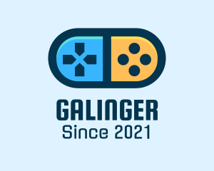 Team - Game Controller Pill Gadget logo design