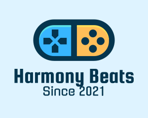 Streaming - Game Controller Pill Gadget logo design