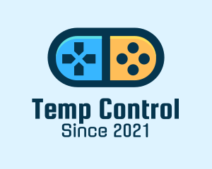 Game Controller Pill Gadget logo design