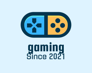 Game Buttons - Game Controller Pill Gadget logo design