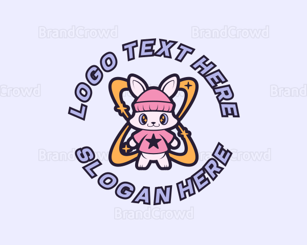 Cute Bunny Fashion Logo