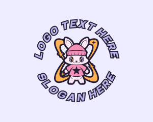 Space - Cute Bunny Fashion logo design