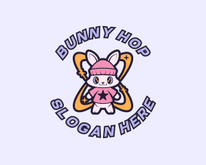 Cute Bunny Fashion logo design