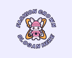 Cute Bunny Fashion logo design