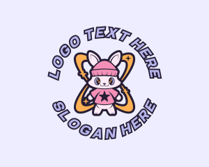 Cute Bunny Fashion Logo