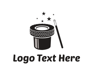 Magician Hat Tire logo design
