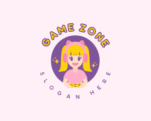 Gamer Girl Streamer logo design