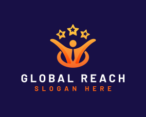 Reach - Star Career Man logo design