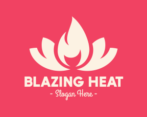 Fire - Pink Fire Lotus Candle logo design