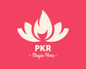 Pink Fire Lotus Candle logo design